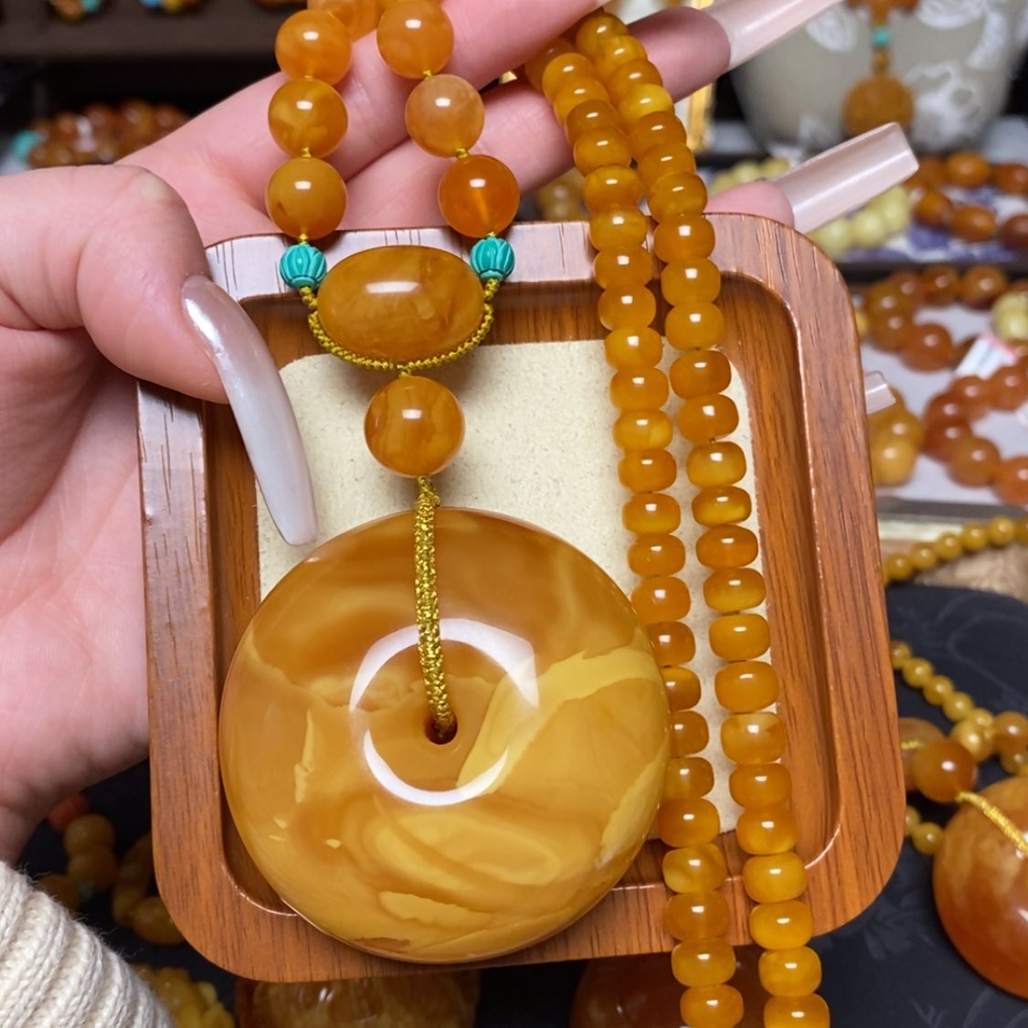 【闪购商品】蜜蜡颈饰未镶嵌项链