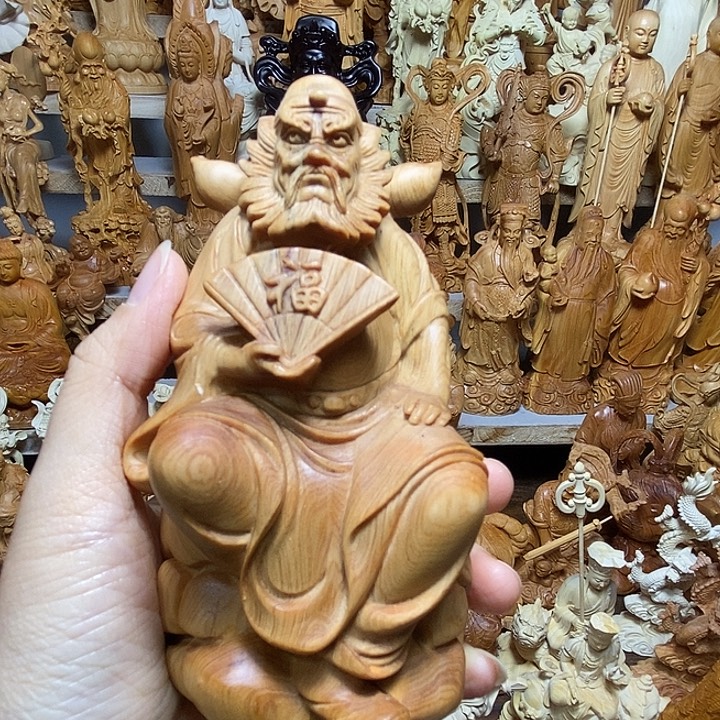 雪***舞柏木（崖柏）钟馗摆件