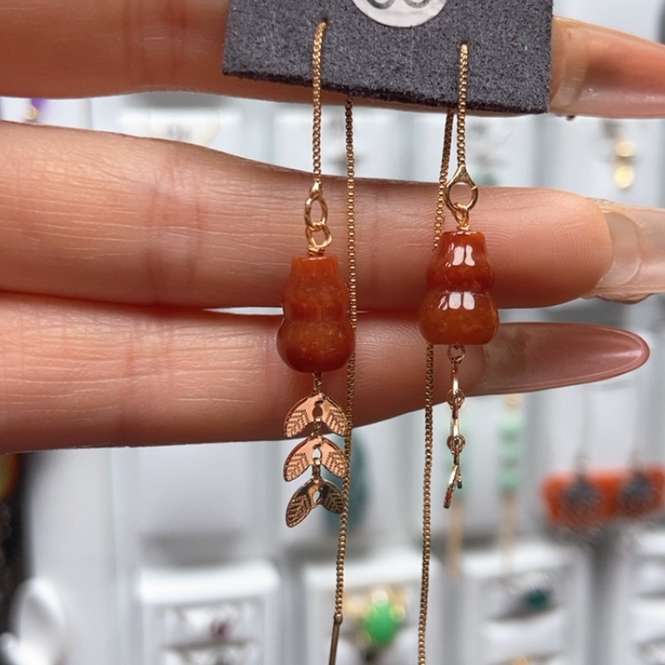 【闪购商品】翡翠耳饰未镶嵌优化耳饰