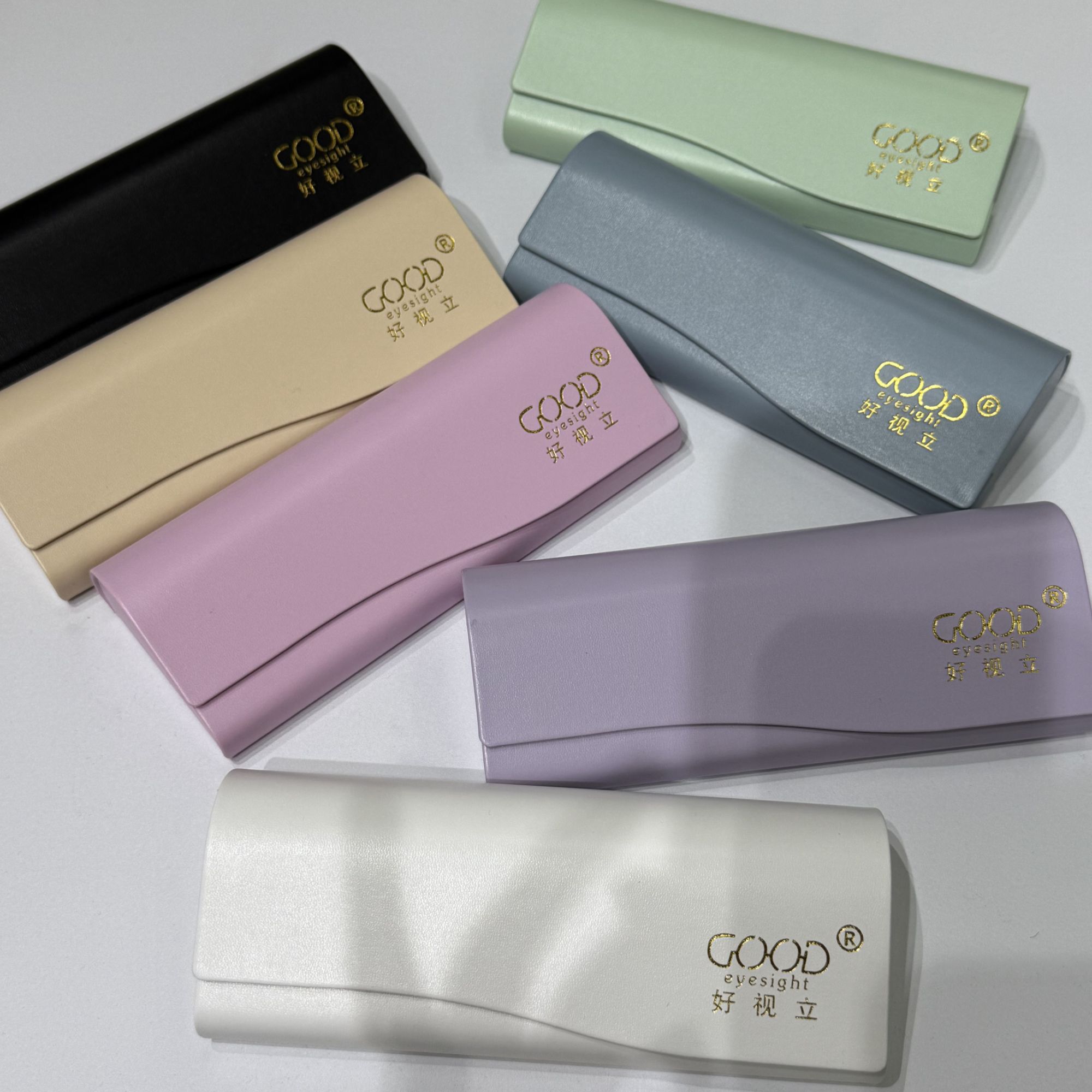 文艺复古日系便携抗摔眼镜盒磁吸设计可定制logo