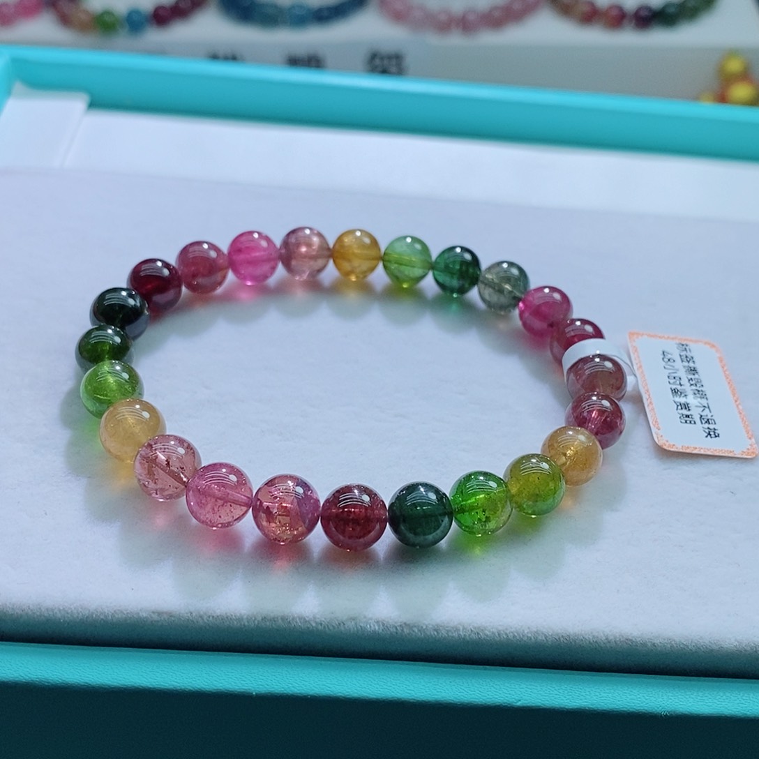 碧玺手链未镶嵌8mm左右