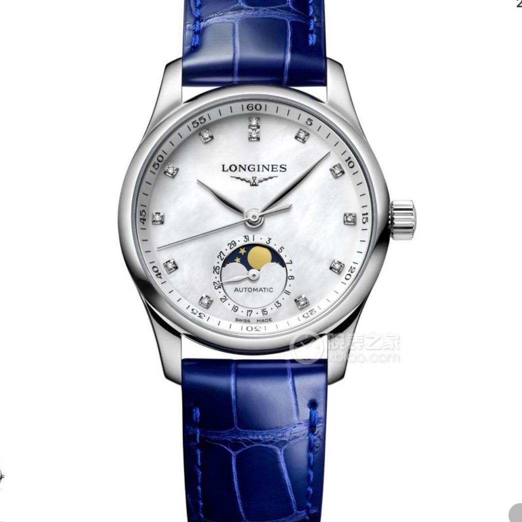99新 Longines/浪琴 浪琴名匠白色贝母盘内钻34表径腕表23