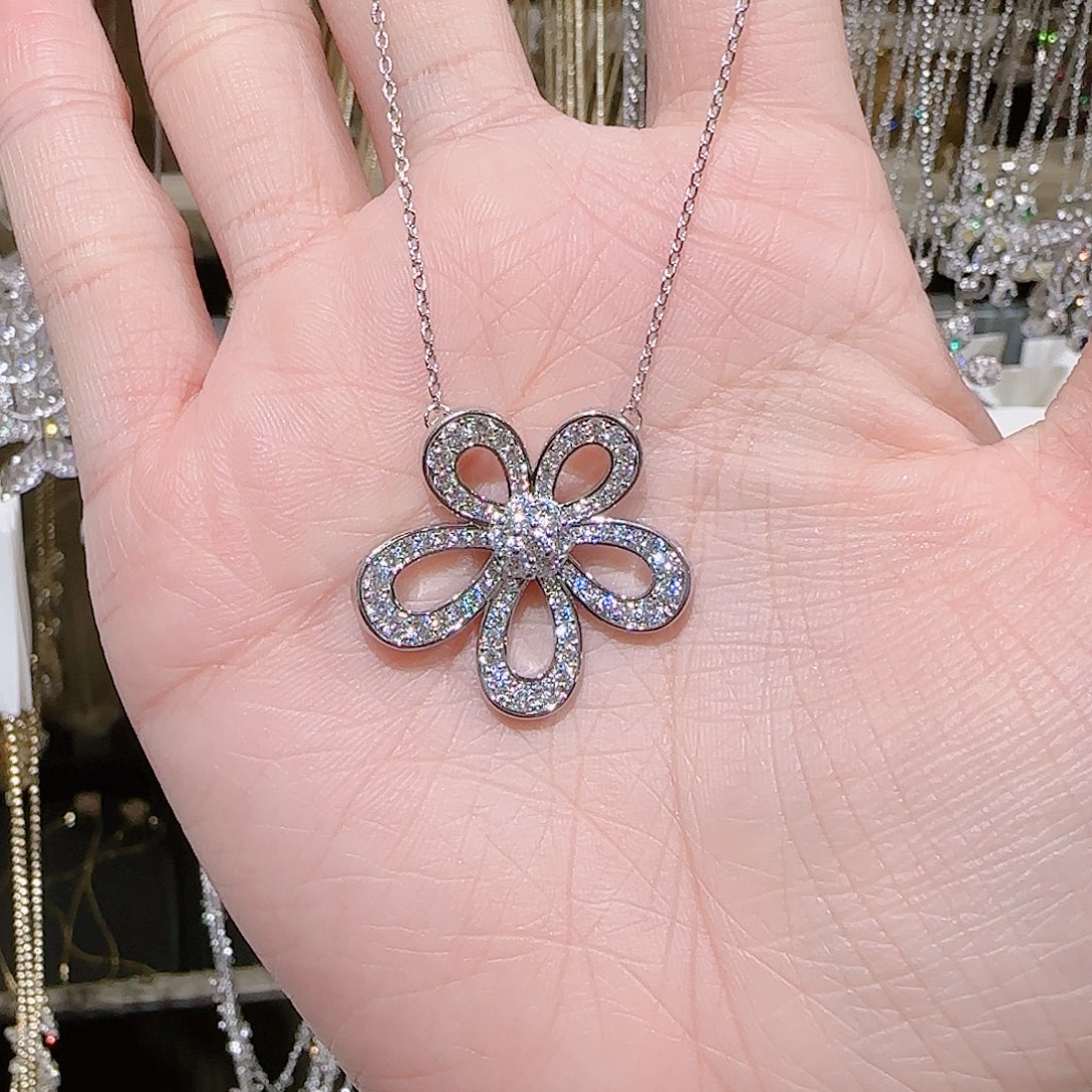 锆石铜合金925银项链