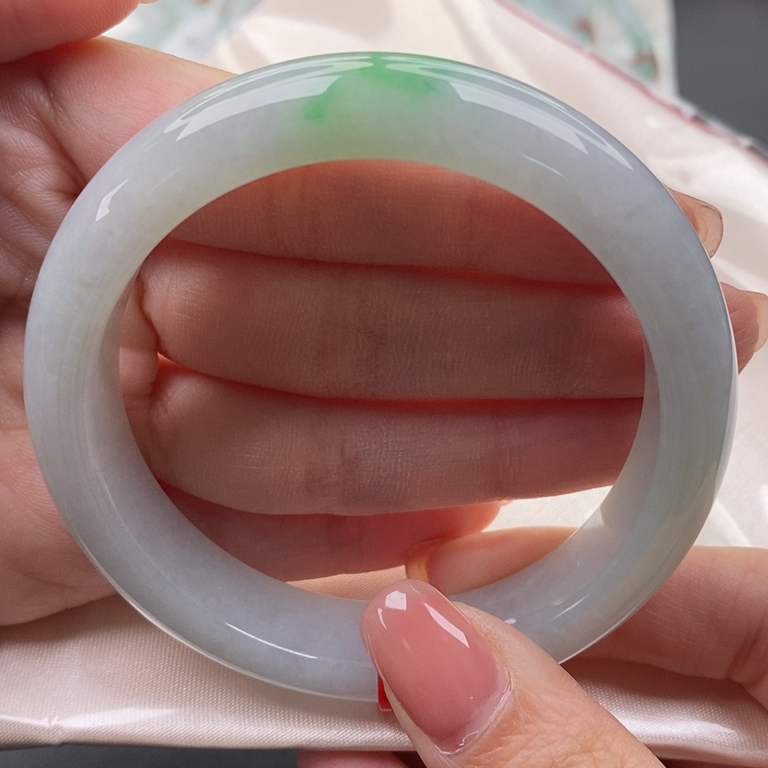 翡翠未镶嵌手镯缅甸天然A货翡翠 56