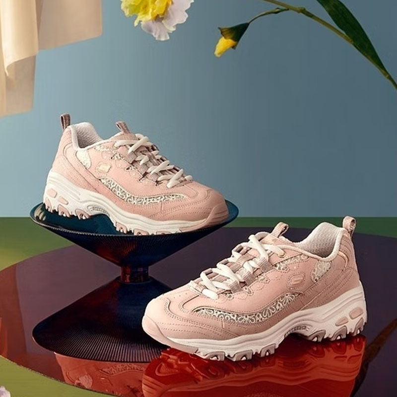 SKECHERS斯凯奇女鞋时尚运动熊猫鞋春秋厚底增高休闲老爹鞋149250