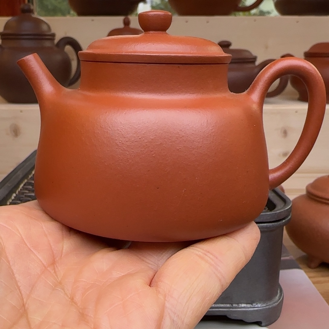 紫砂茶壶封*开小红泥紫砂壶