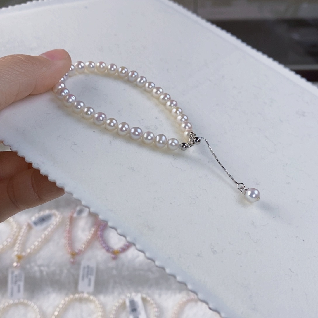 淡水珍珠手绳银S925镶嵌