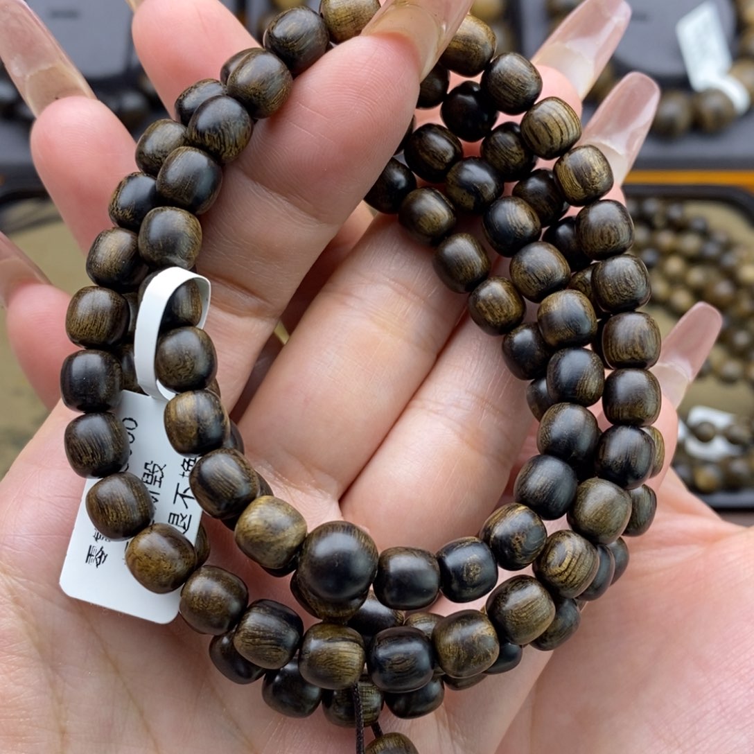 沉香手串越南芽庄白棋瘤疤0.7