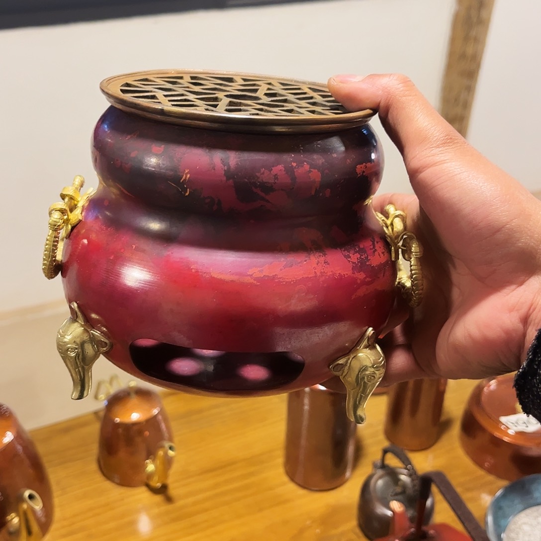 紫铜葫芦luzi手工锻打工艺