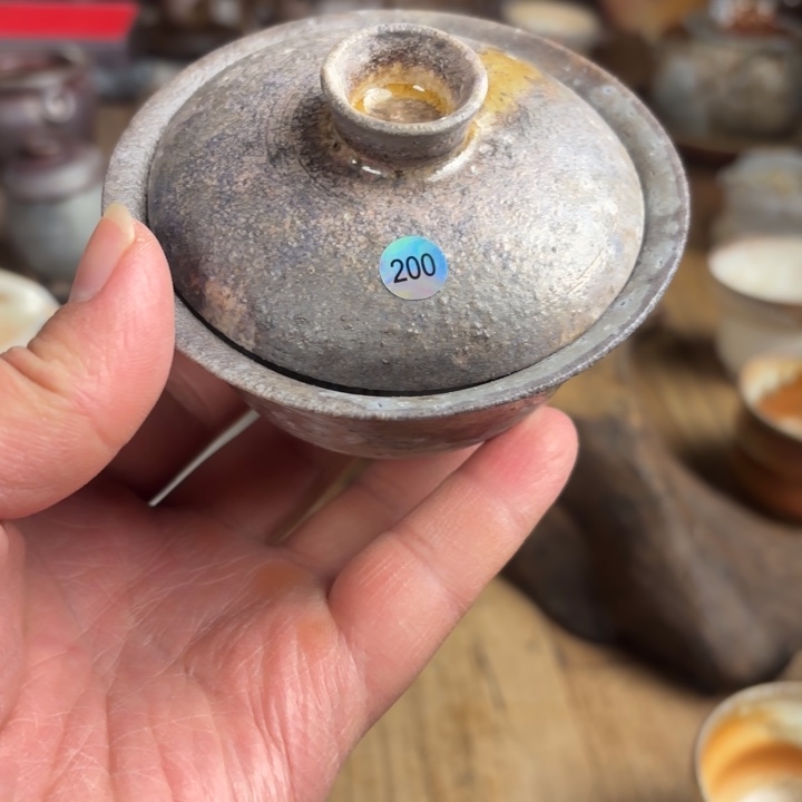 盖碗【瓷与故事】200#柴烧盖碗  微瑕慎拍