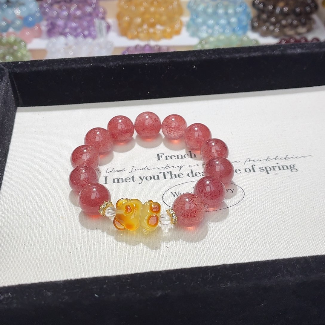 *****水晶手串未镶嵌天然水晶14+