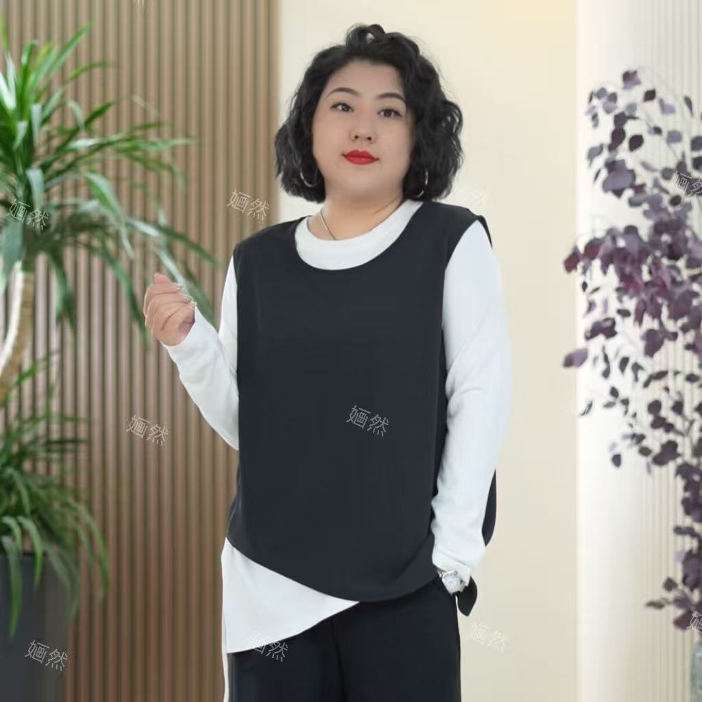【马甲-百搭能手】极简风大码通勤叠搭垂顺希尔涤秋季西装外搭女潮