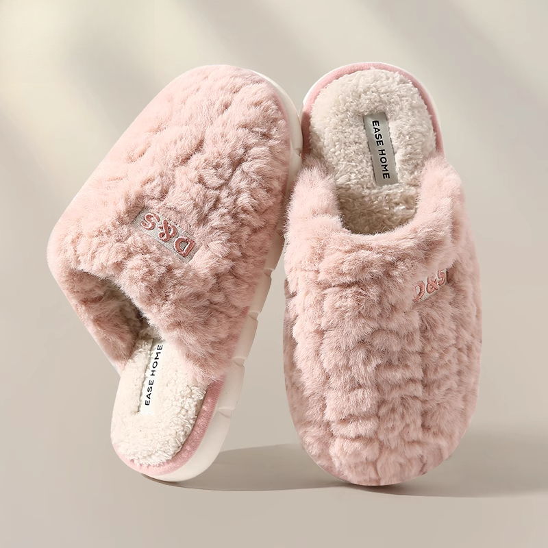 居家踩屎感棉拖鞋女士秋冬季室内家居2025新款毛绒保暖情侣棉Dxw
