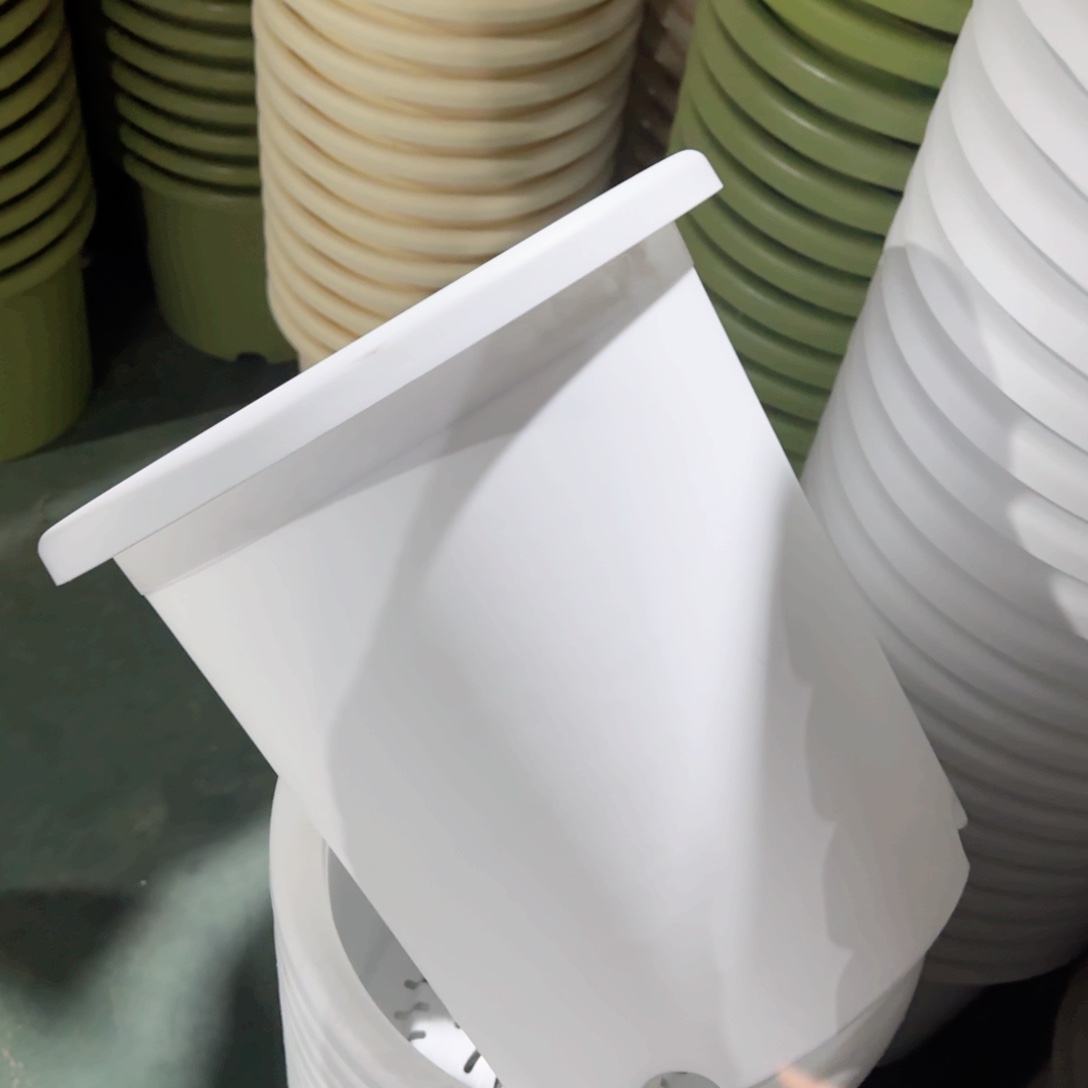 树脂四季盆7#无拖纯白3