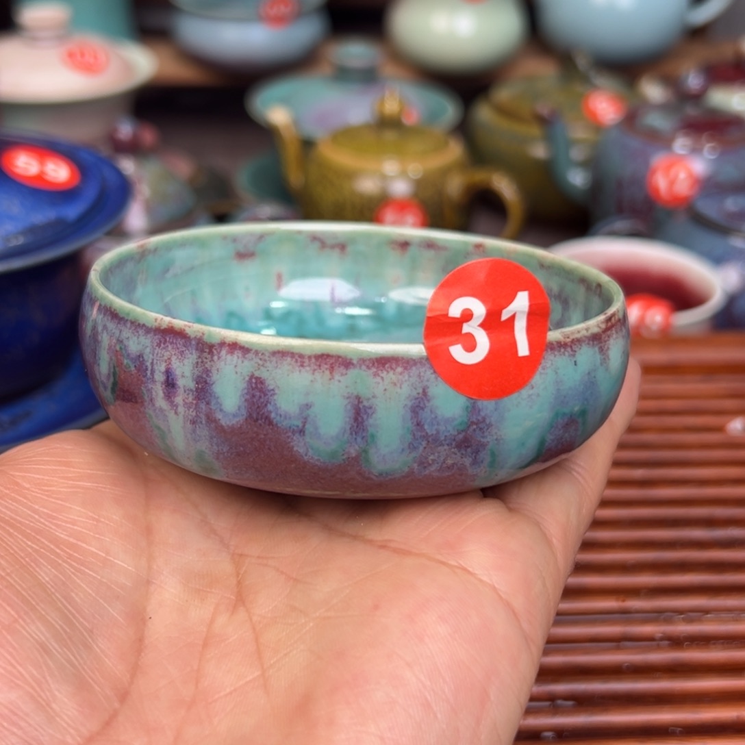 手工制作钧窑茶器