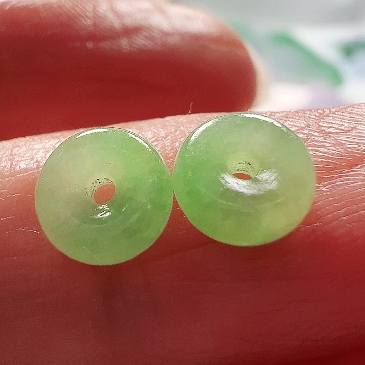 定制翡翠未镶嵌翡翠算盘珠