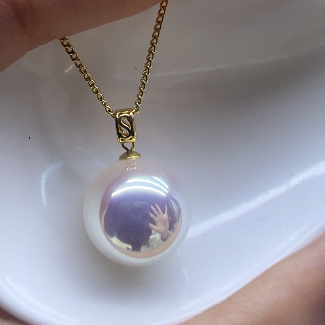 18K金镶嵌吊坠(赠链)淡水珍珠