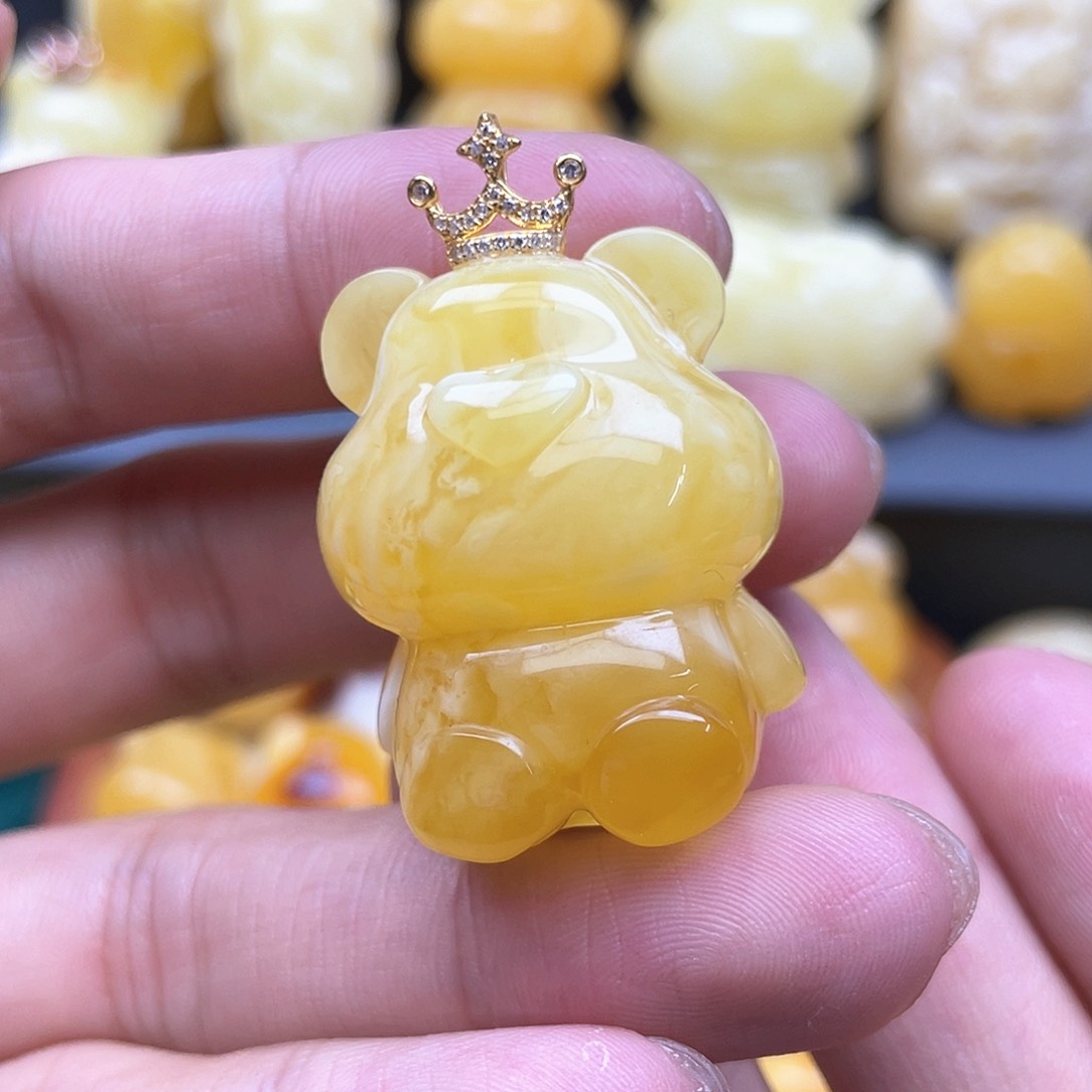 琥珀裸石未镶嵌蜜蜡