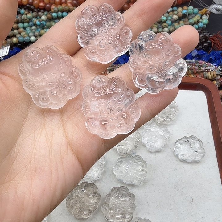 水晶未镶嵌珠宝半成品30m白水晶凤九一颗