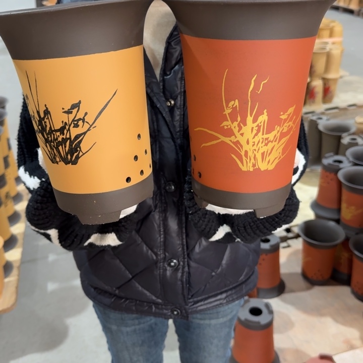 紫砂花盆 高度23口径18