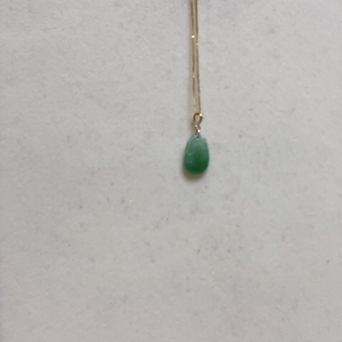 翡翠颈饰18K金镶嵌我**素简单