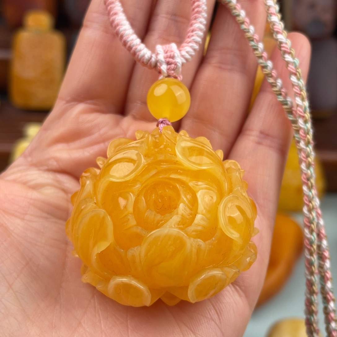 定制琥珀未镶嵌蜜蜡吊坠