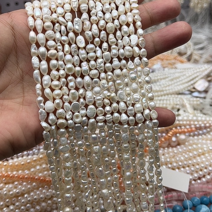 未镶嵌玛瑙/玉髓珠宝半成品一条巴洛克珍珠