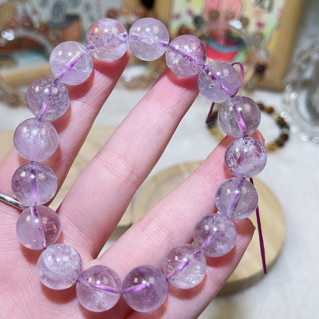 紫晶手串未镶嵌天然紫水晶12mm