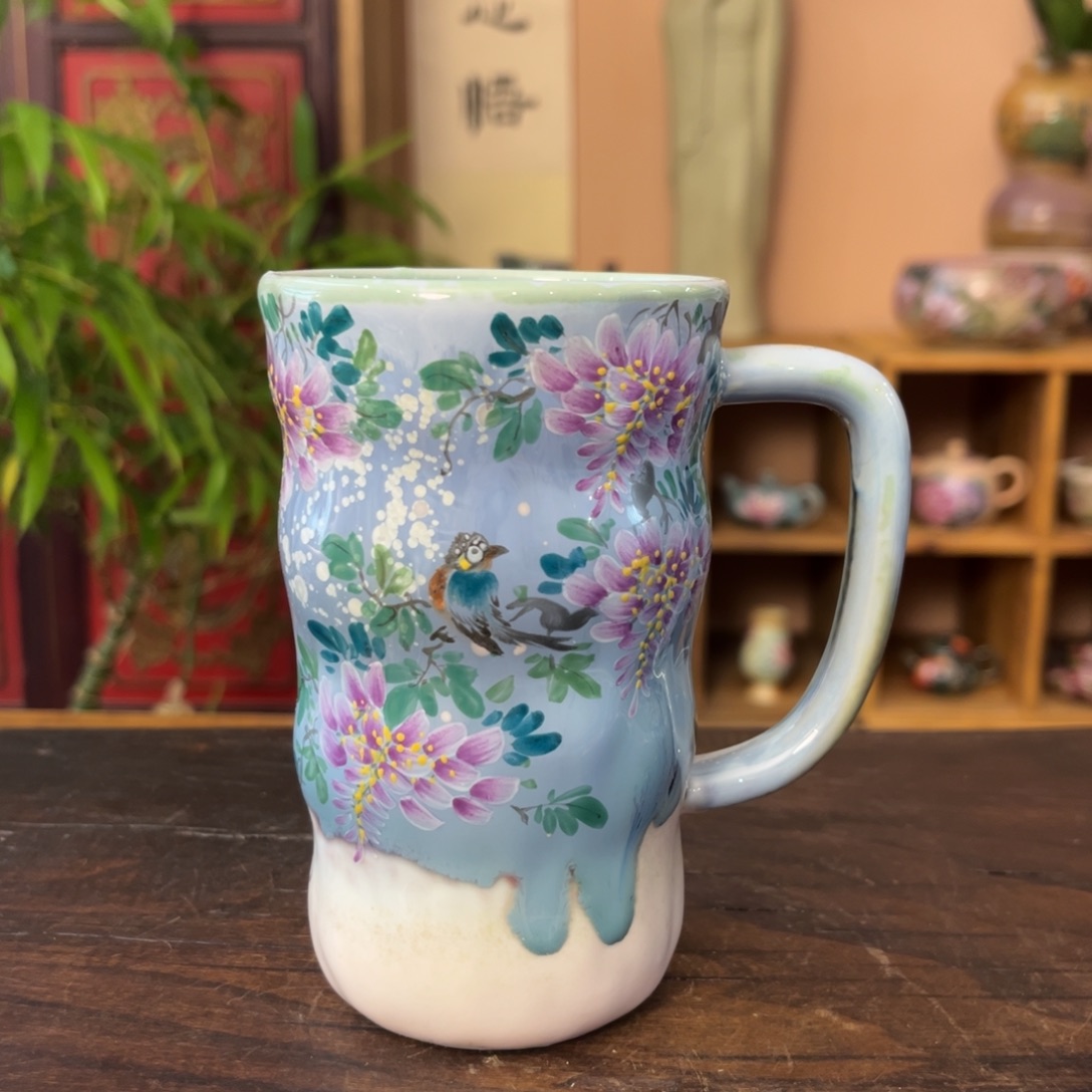 柴烧手工手绘陶瓷