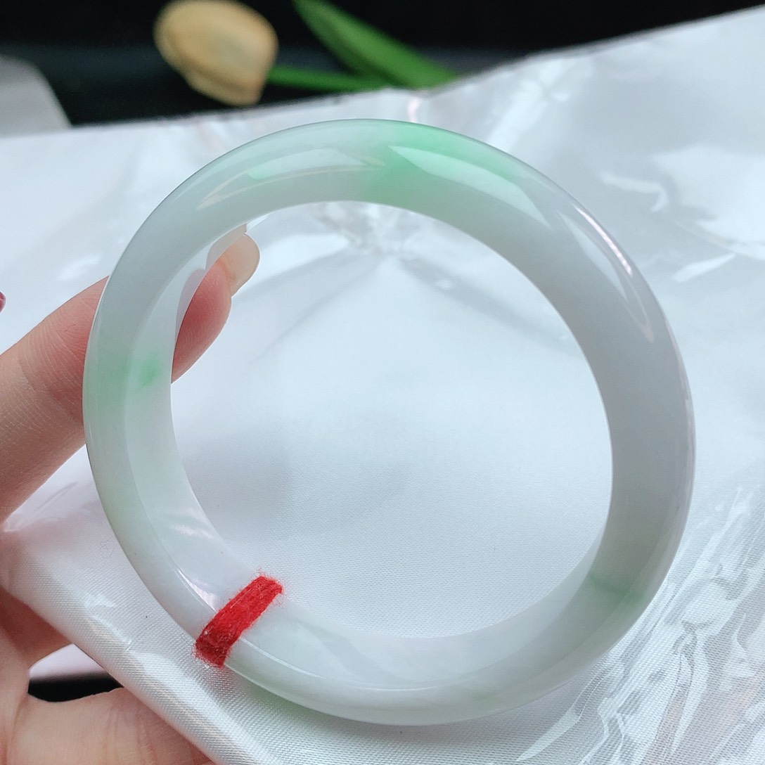 翡翠手镯未镶嵌非**语54圈口882294