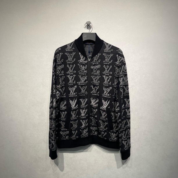 未使用 LouisVuitton/路易威登 logo满印拉链夹克外套/L码/