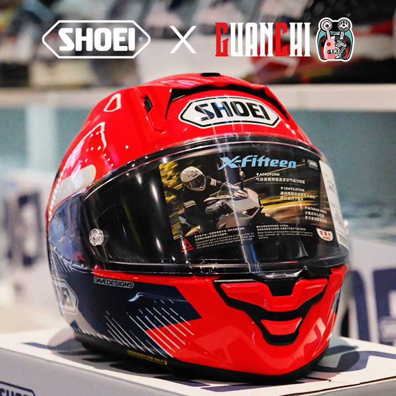 SHOEI X15全盔摩托车头盔赛道机车防摔休一马奎斯进口盔x14红蚂蚁