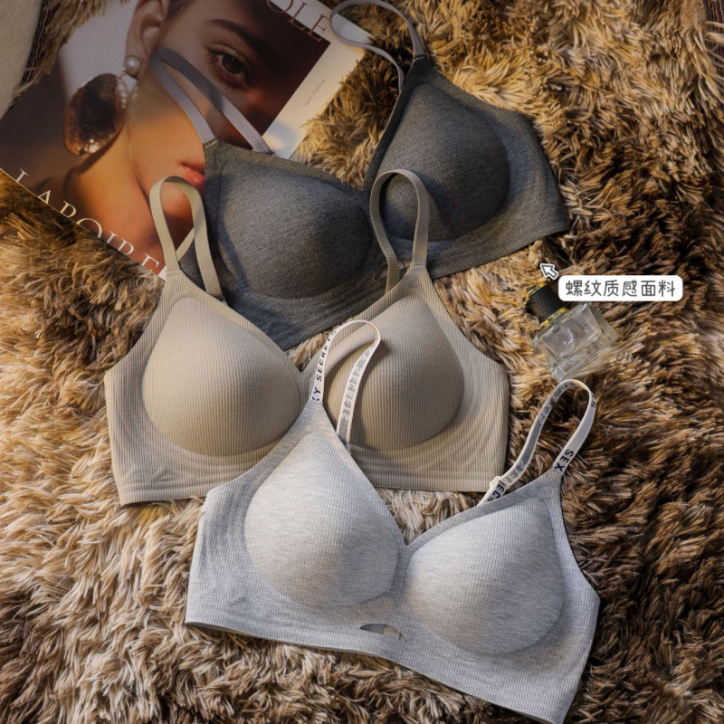 舒适无痕内衣女小胸聚拢夏季薄款吸汗固定透气无钢圈秋冬文胸