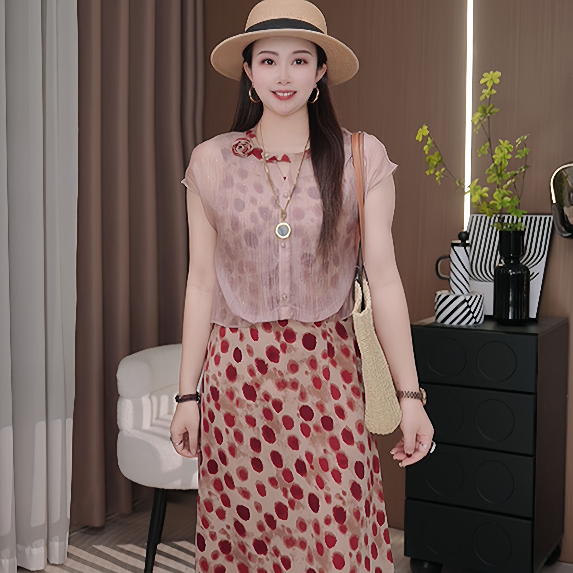 火火女装A11-A20显瘦气质套装女人味小衫连衣裙组合链接按照编号