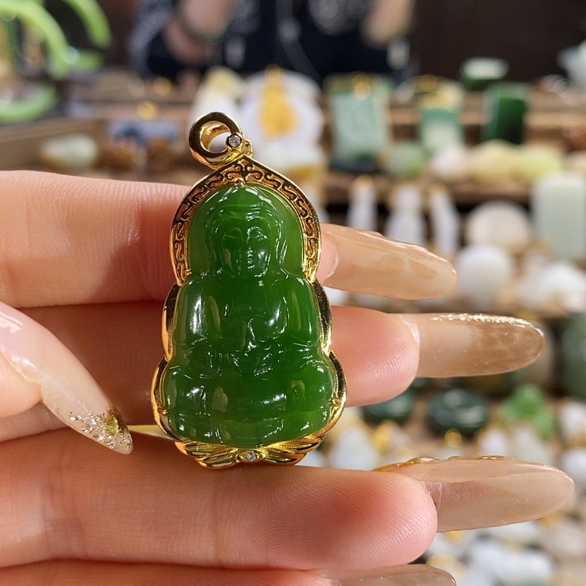 【闪购商品】和田玉吊坠银S925镶嵌