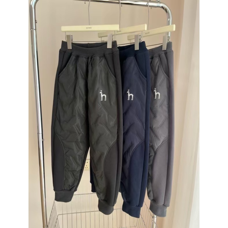 小哈防风拼接加厚棉裤100925