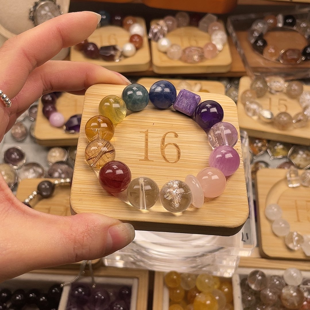 烟晶手链合金K****❤水晶