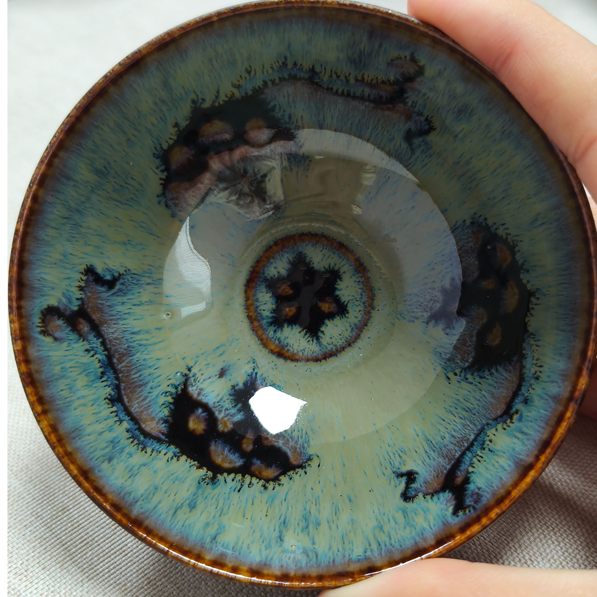 曜变剪纸贴花主人杯陶瓷