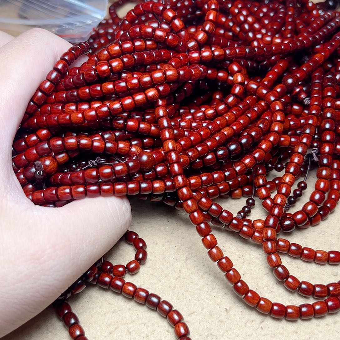 小叶紫檀手串/手链56直切108龙鳞金星