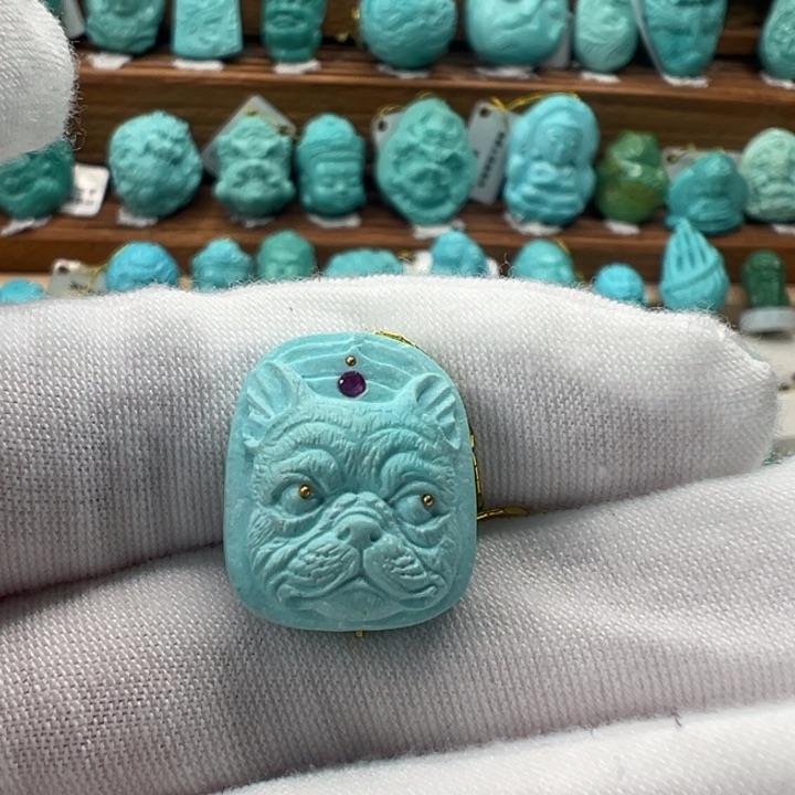 绿松石未镶嵌法斗 15.2mm