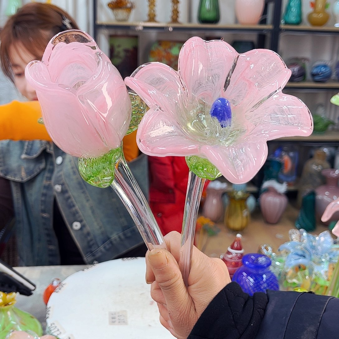 2朵花 福利家悦琉璃工艺品