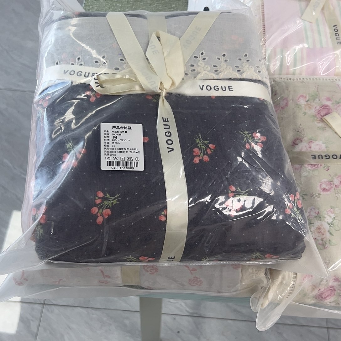 棉棉全棉双层纱四件套