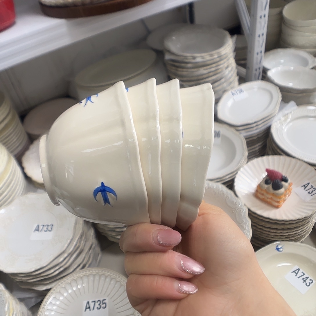 瓷片瑕疵特价陶瓷米饭碗