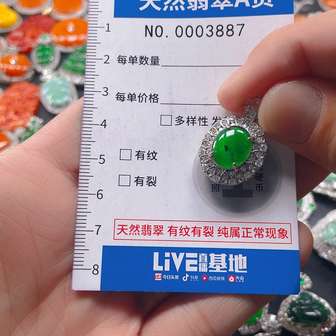 翡翠未镶嵌吊坠(不含链)