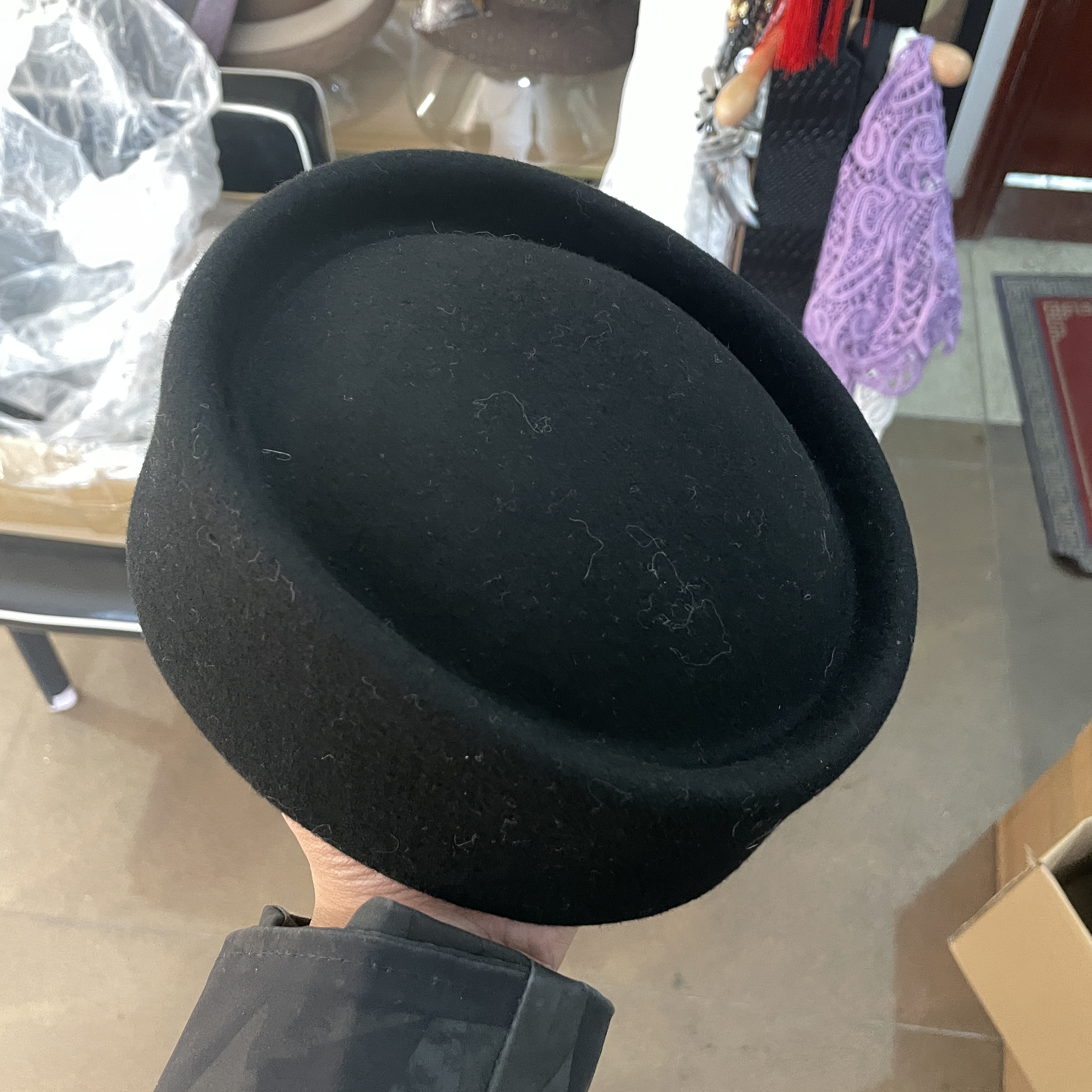 莹姐高定帽饰/药盒帽无檐秋冬帽子日系礼帽画家休闲欧美小众时尚