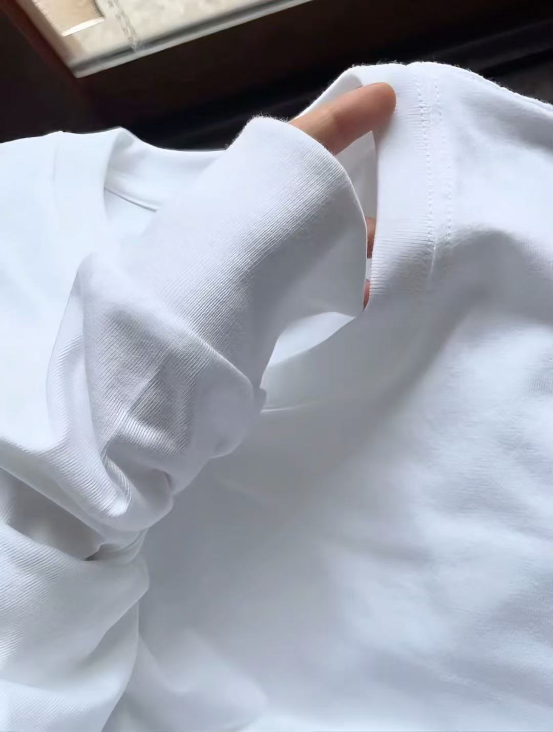 260g重磅纯色长袖T恤男女纯棉春秋季休闲宽松百搭打底内搭上衣T