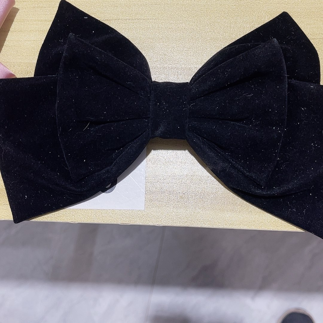 皮质铁合金蝴蝶结发夹