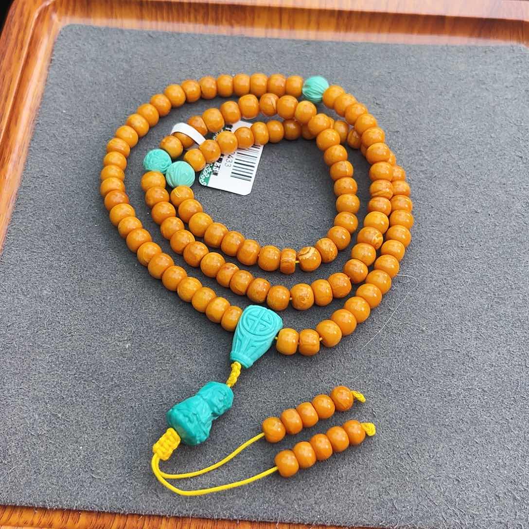 琥珀手链未镶嵌6m108 老蜡