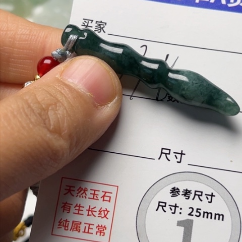 翡翠颈饰未镶嵌笔