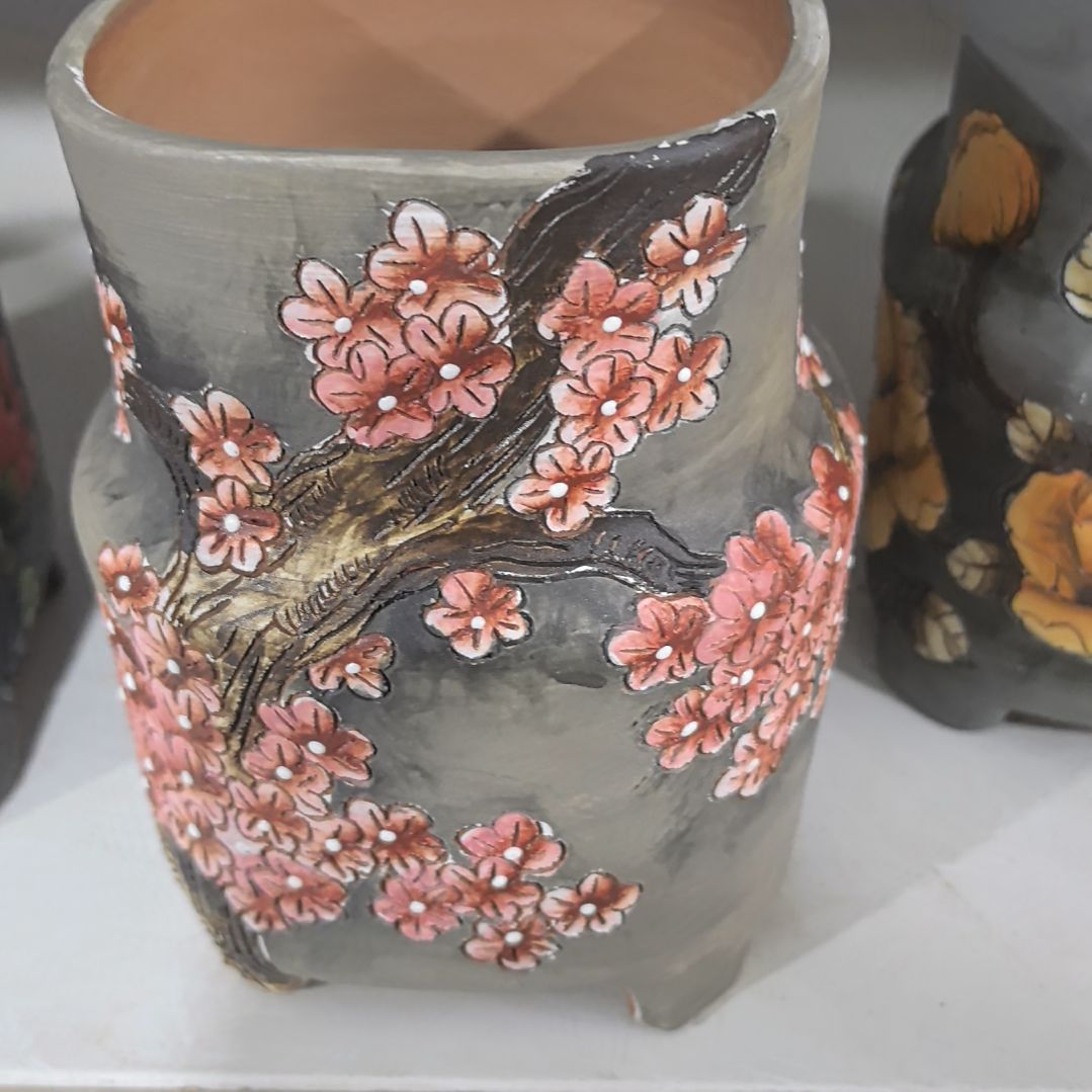 红泥花盆景德镇花盆